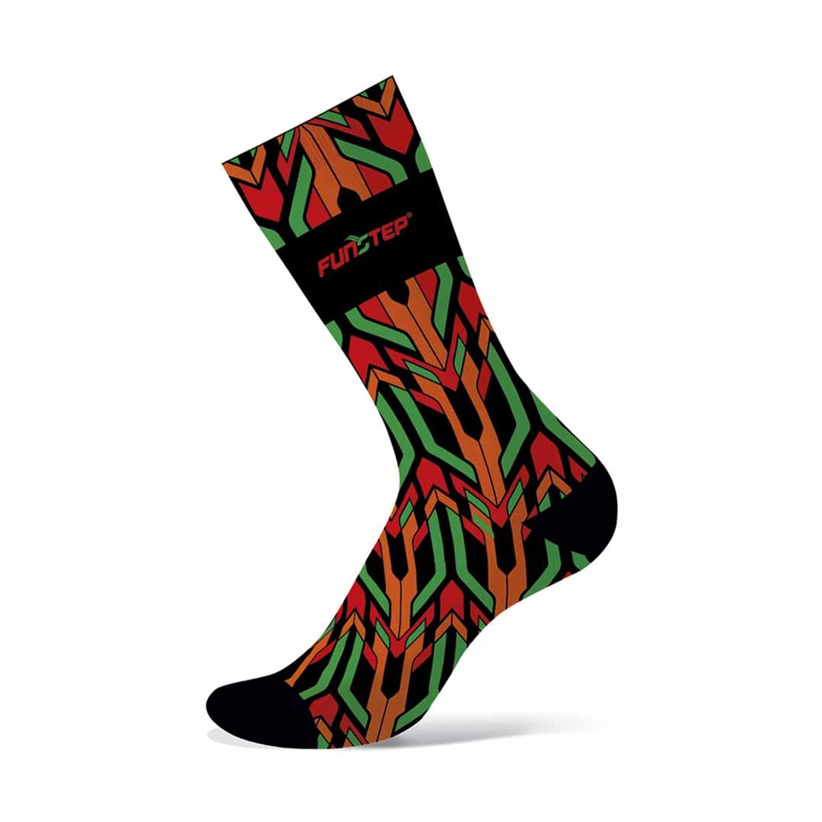 FUNSTEP - Calcetines Funstep Ciclismo Negro/rojo Medios L ( 40-43)