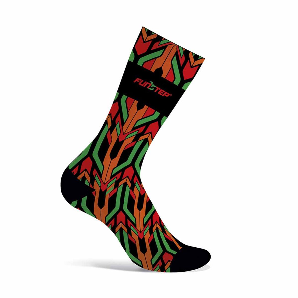 FUNSTEP - Calcetines Funstep Ciclismo Negro/rojo Medios L ( 40-43)