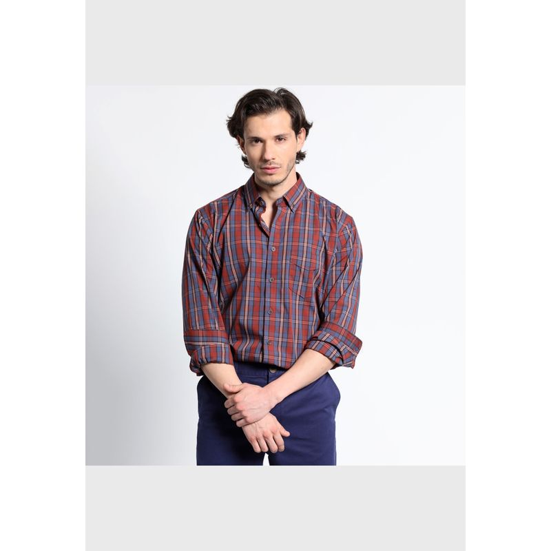 TRUVAL - Camisa Manga Larga Trevira Cuadros Regular Fit TRUVAL
