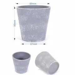 GENERICO - MACETERO DE PLASTICO 9 CM GRIS