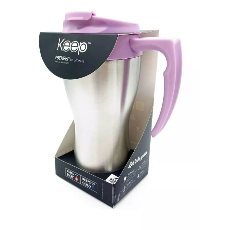 KEEP - Mug Térmico Con Mango Keep 470ml Violeta