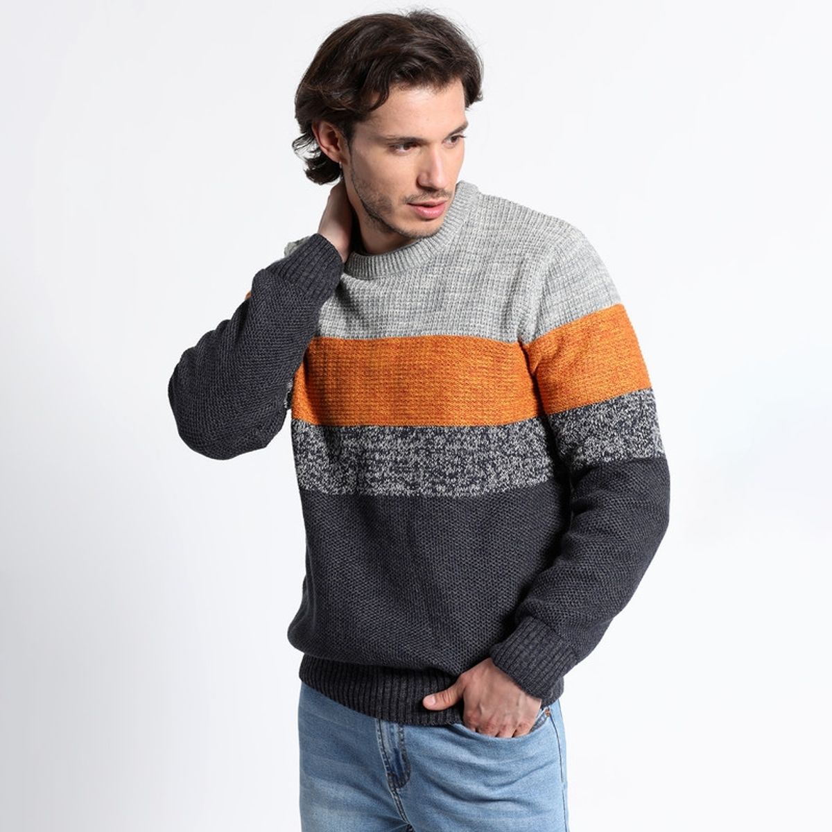 TRUVAL - Sweater Cuello Redondo Textura TRUVAL