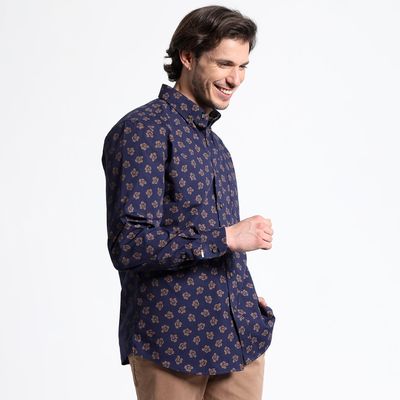 Imagen 2 del producto Camisa Manga Larga Estampada Microprint