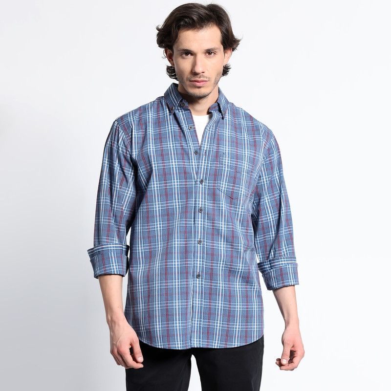 TRUVAL - Camisa Manga Larga Trevira Cuadros Regular Fit TRUVAL