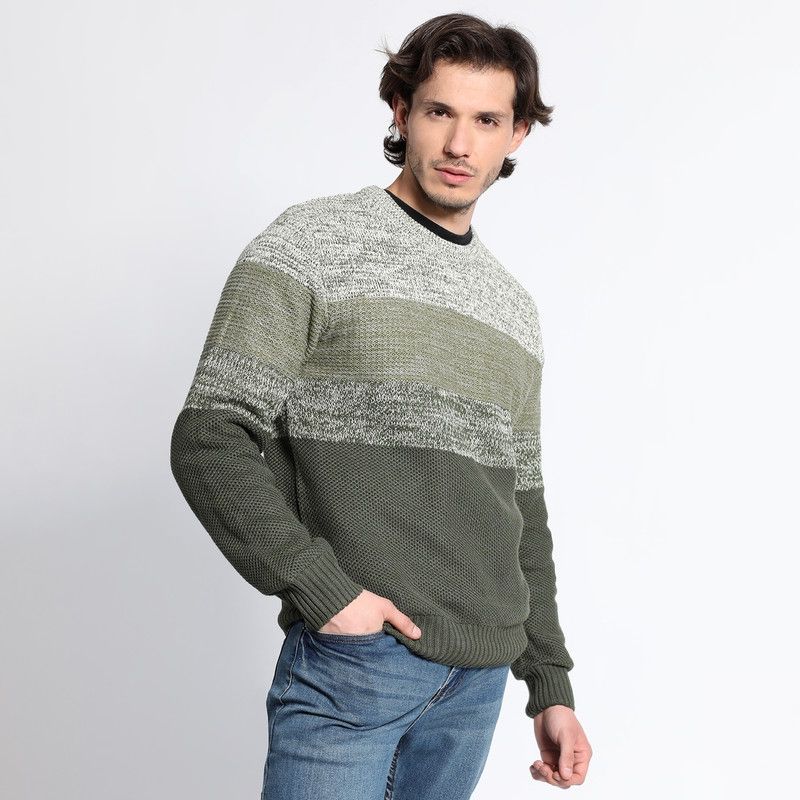 TRUVAL - Sweater Cuello Redondo Textura TRUVAL