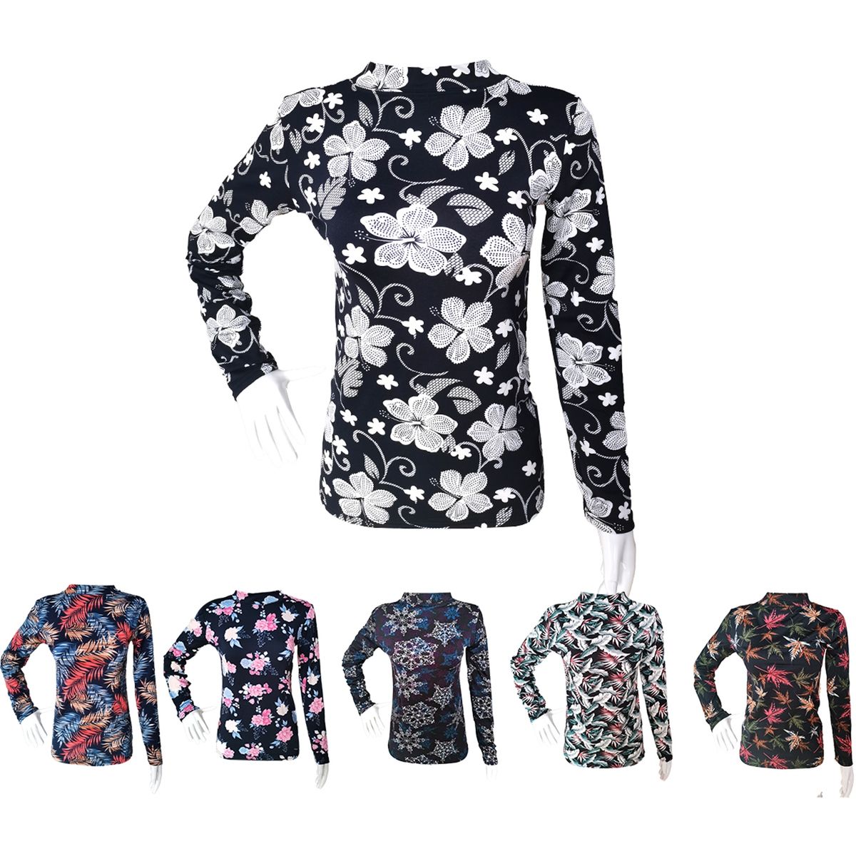 EVERSO - Pack 3 Camiseta Beatle Bambu Con Diseños Mujer Con Polar