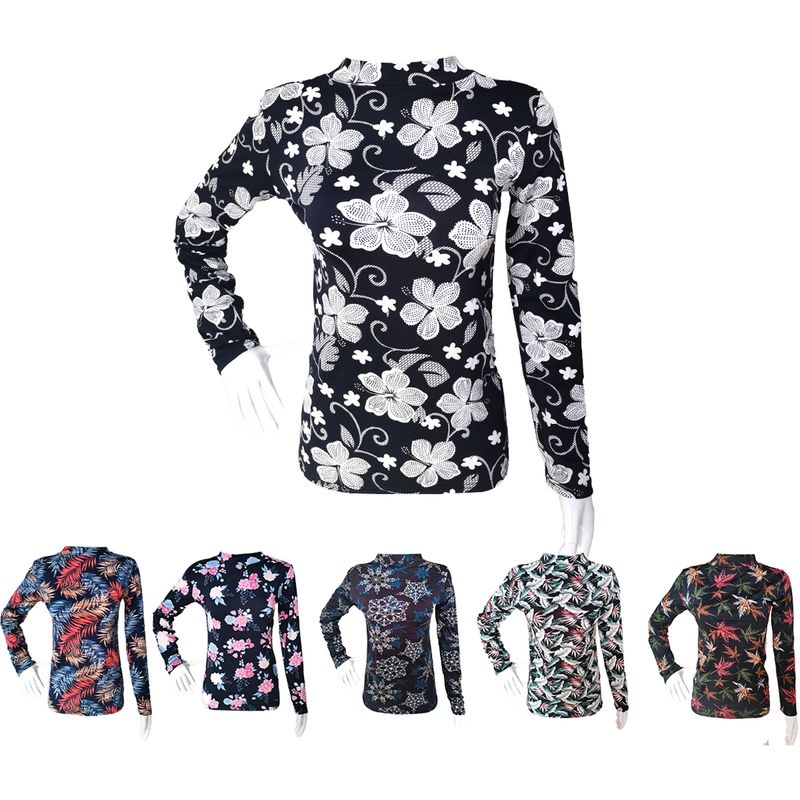 EVERSO - Pack 3 Camiseta Beatle Bambu Con Diseños Mujer Con Polar