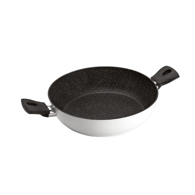 GHIDINI - Wok 2 Asas 24cm Blanco Antiadherente Daily
