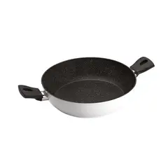 GHIDINI - Wok 2 Asas 24cm Blanco Antiadherente Daily
