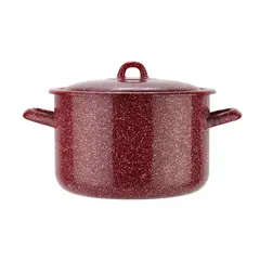 FANTUZZI - Cacerola de 18 cm acero carbónico roja Fundo