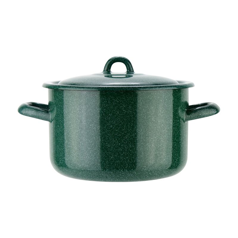 FANTUZZI - Cacerola de 18 cm acero carbónico verde Fundo Fantuzzi