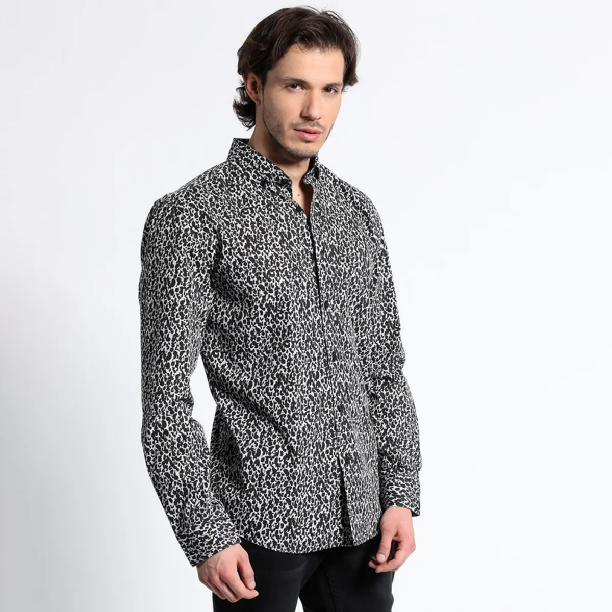 TRUVAL - Camisa Manga Larga Estampada Full Slim Fit TRUVAL