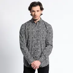 TRUVAL - Camisa Manga Larga Estampada Full Slim Fit