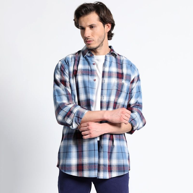 TRUVAL - Camisa Manga Larga Franela Regular Fit TRUVAL