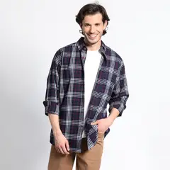 TRUVAL - Camisa Manga Larga Franela Regular Fit