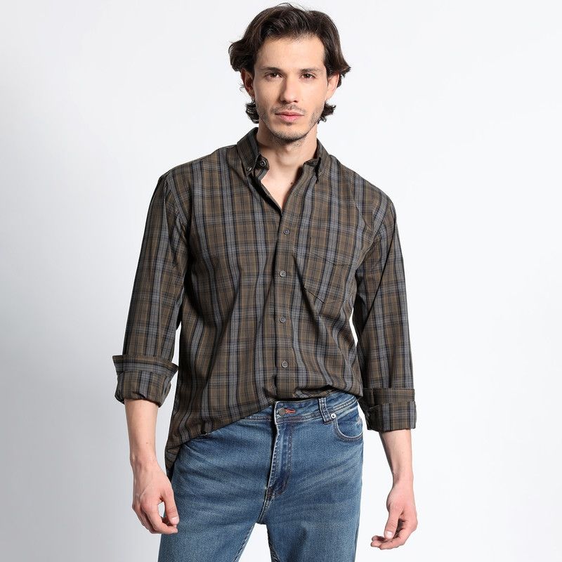 TRUVAL - Camisa Manga Larga Trevira Cuadros Regular Fit TRUVAL
