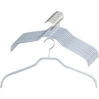 Set de 10 colgadores para ropa plateado, Silhouette 36F