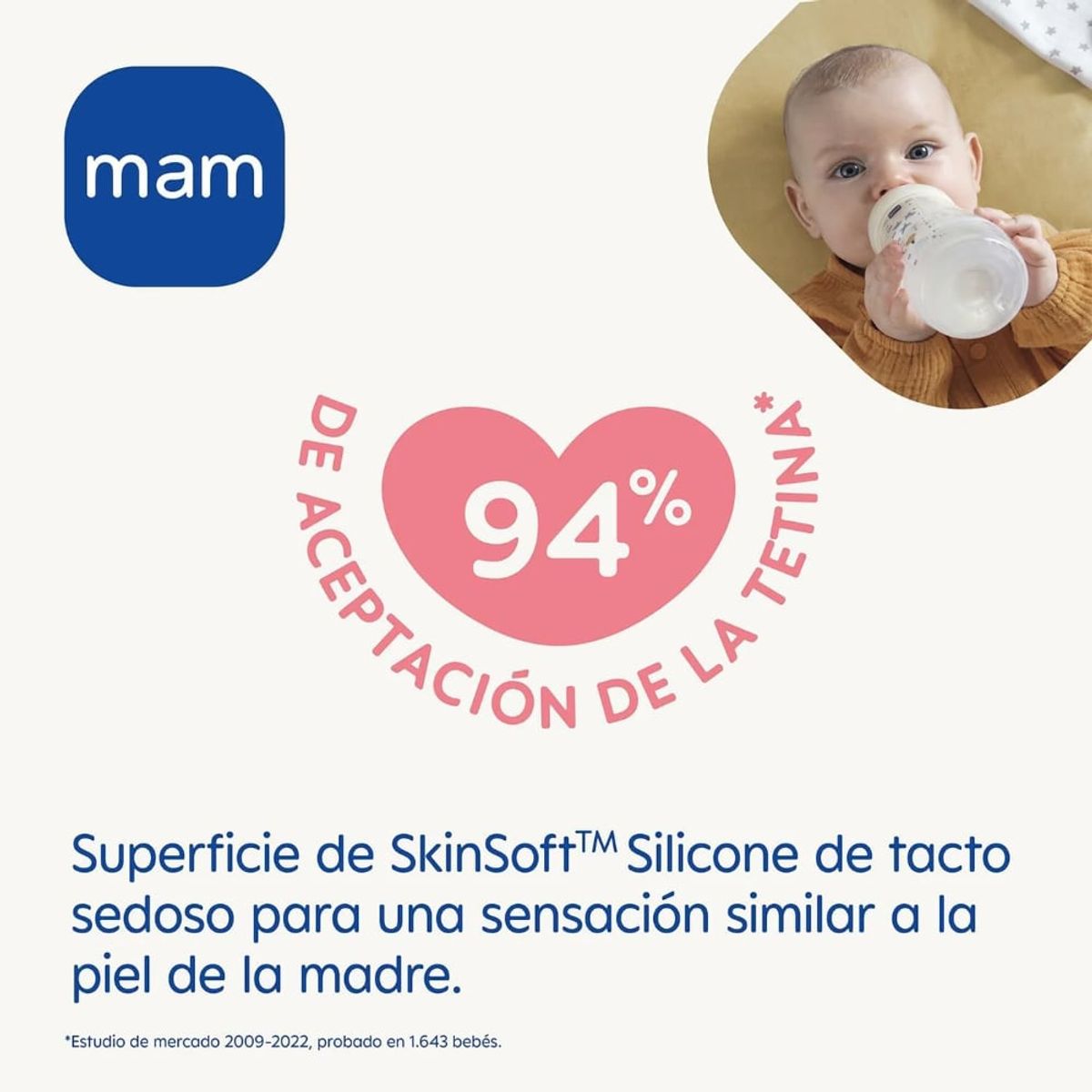 MAM - Mamadera MAM Easy Active Baby 4m 330ml Rosada