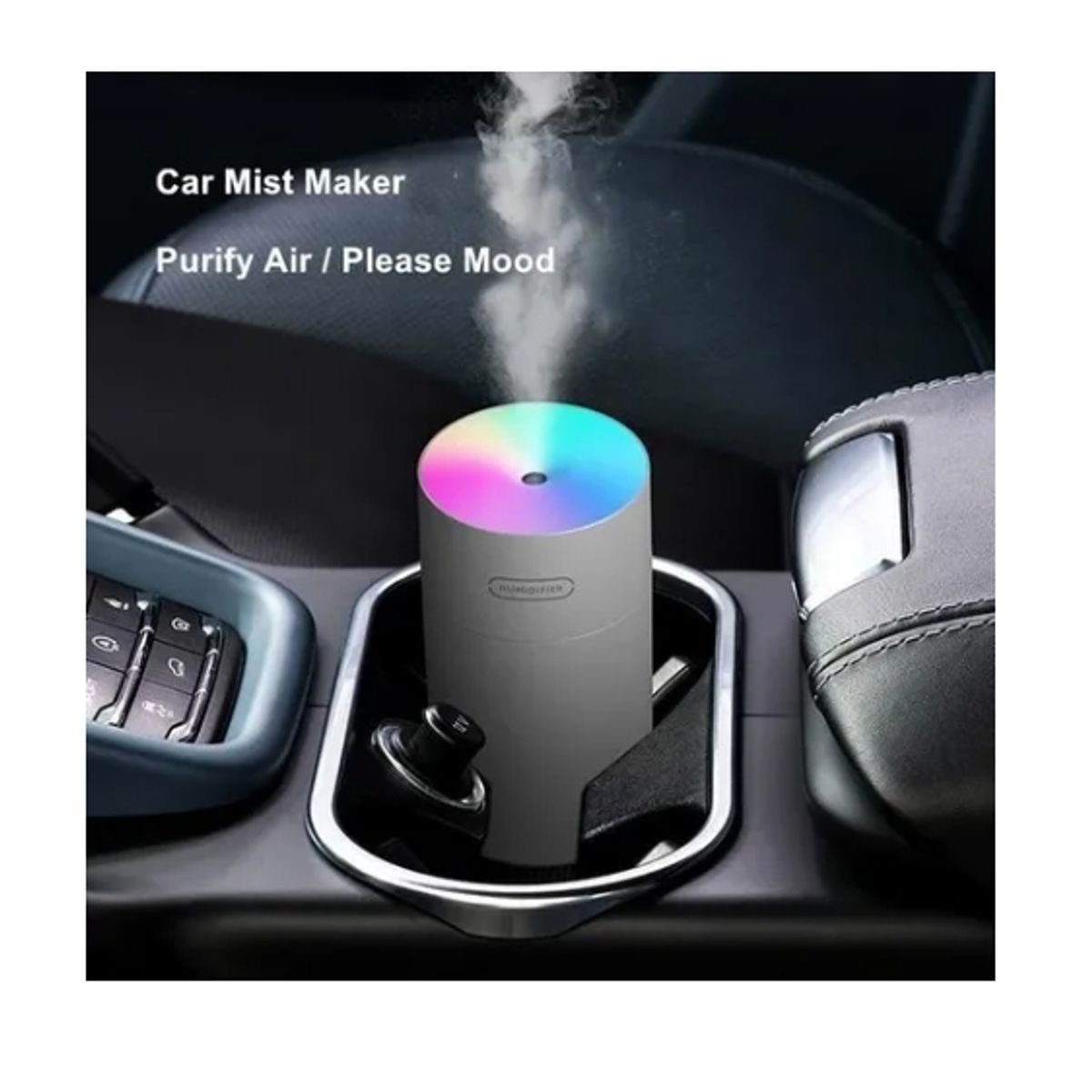 GENERICO - Humidificador Aromático Con Cable Usb Colorfull Gris