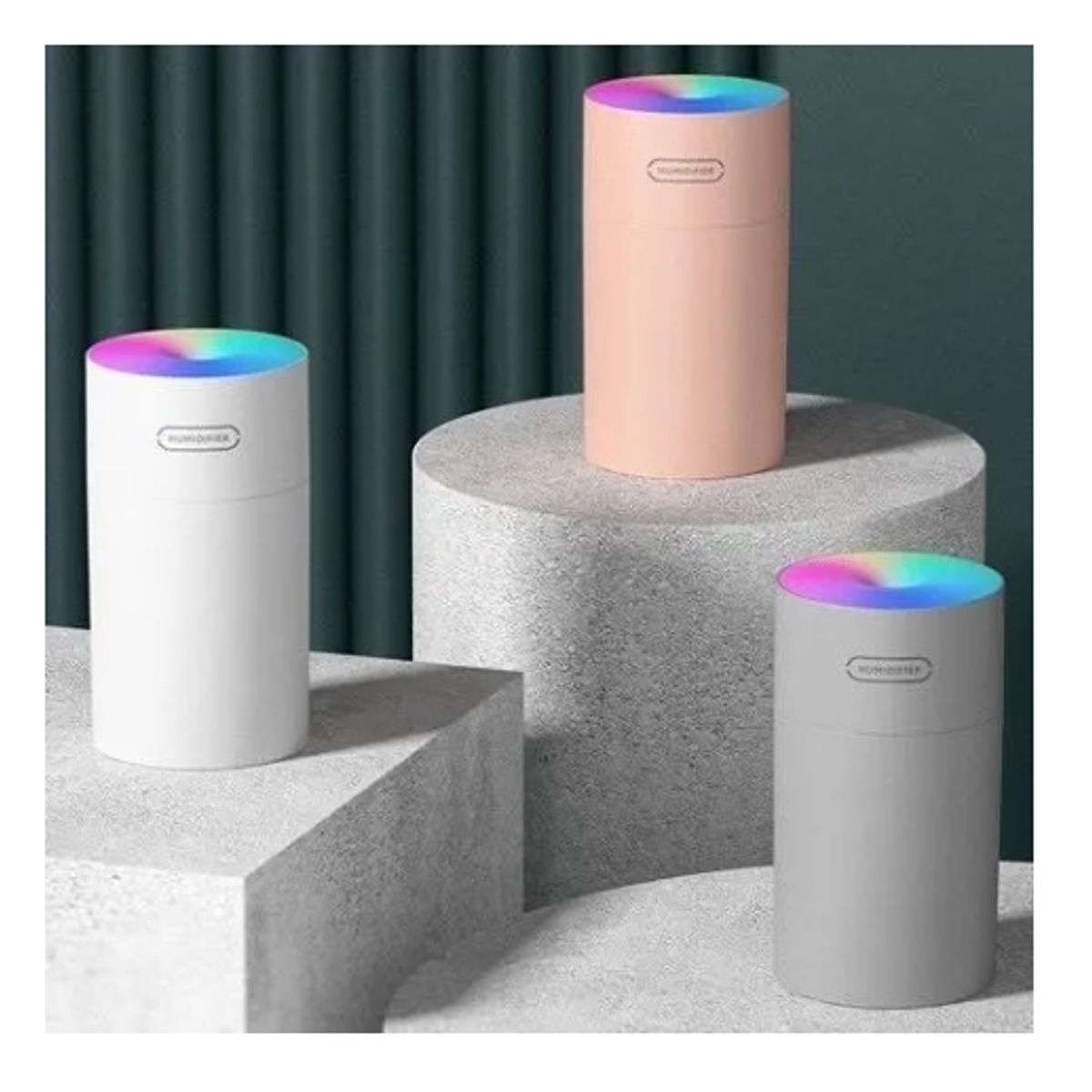 GENERICO - Humidificador Aromático Con Cable Usb Colorfull Gris