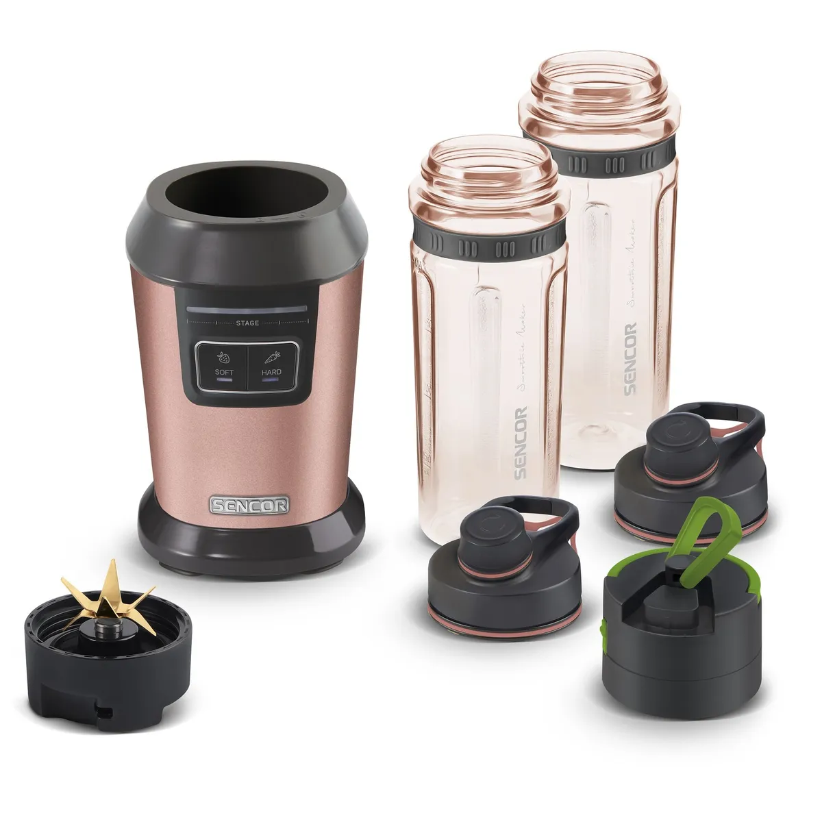 SENCOR - Licuadora con 2 botellas y cuchilla titanio