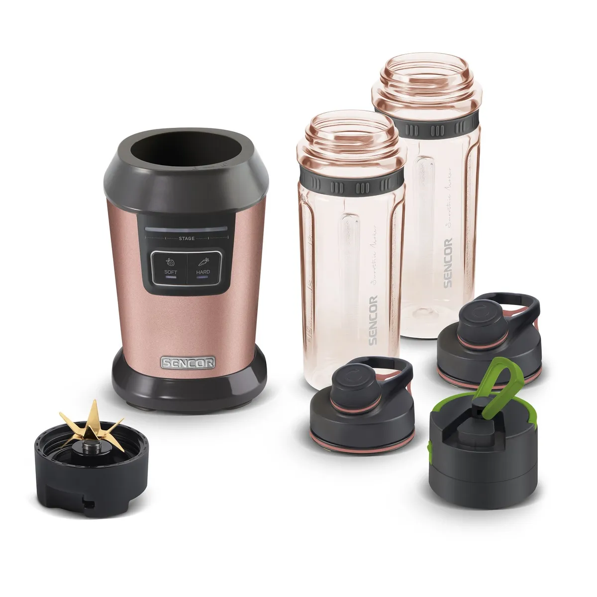 SENCOR - Licuadora con 2 botellas y cuchilla titanio