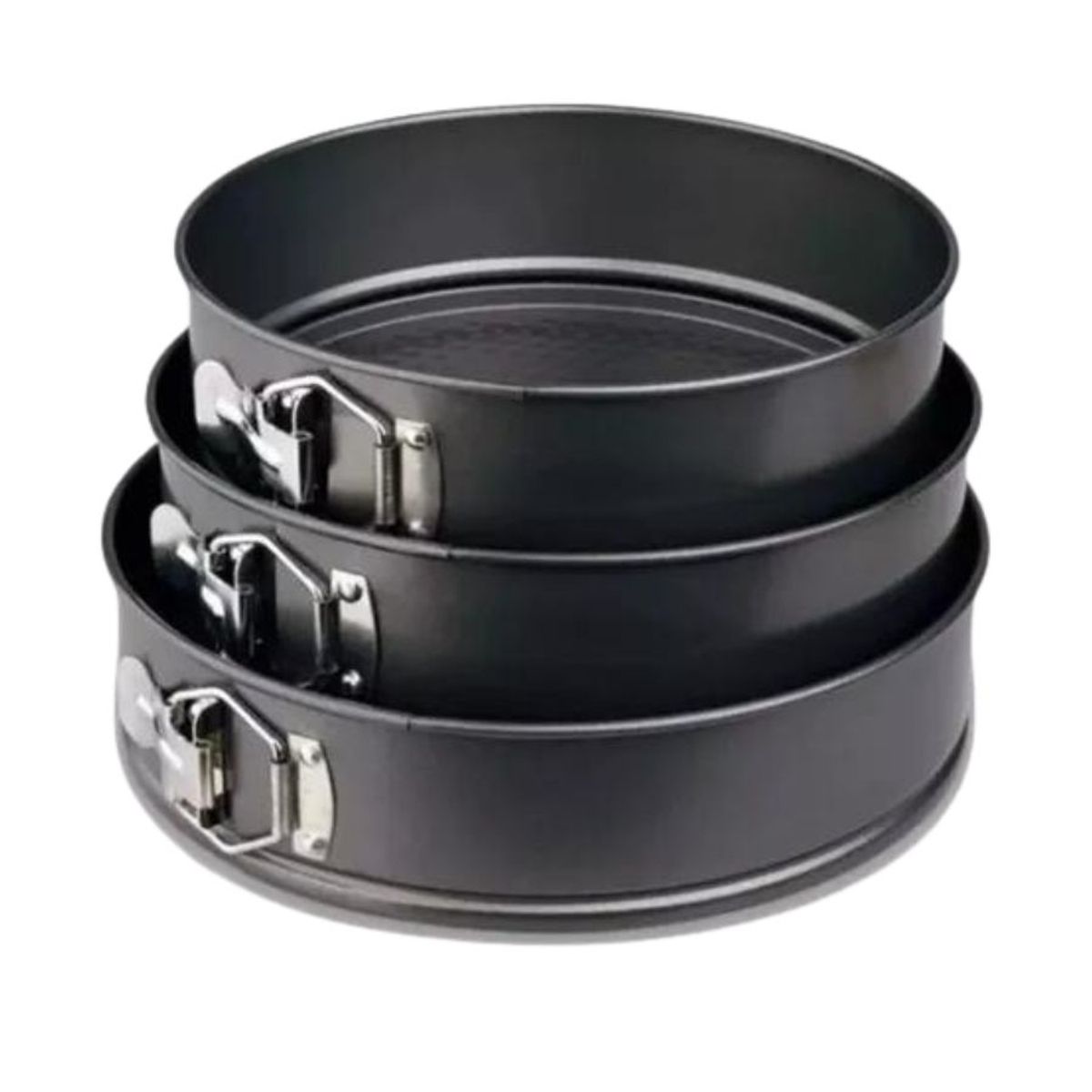 GENERICO - Set 3 Moldes Rodondo De Tortas Antihaderente 24 26 28 Cm