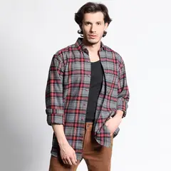 TRUVAL - Camisa Manga Larga Franela Regular Fit