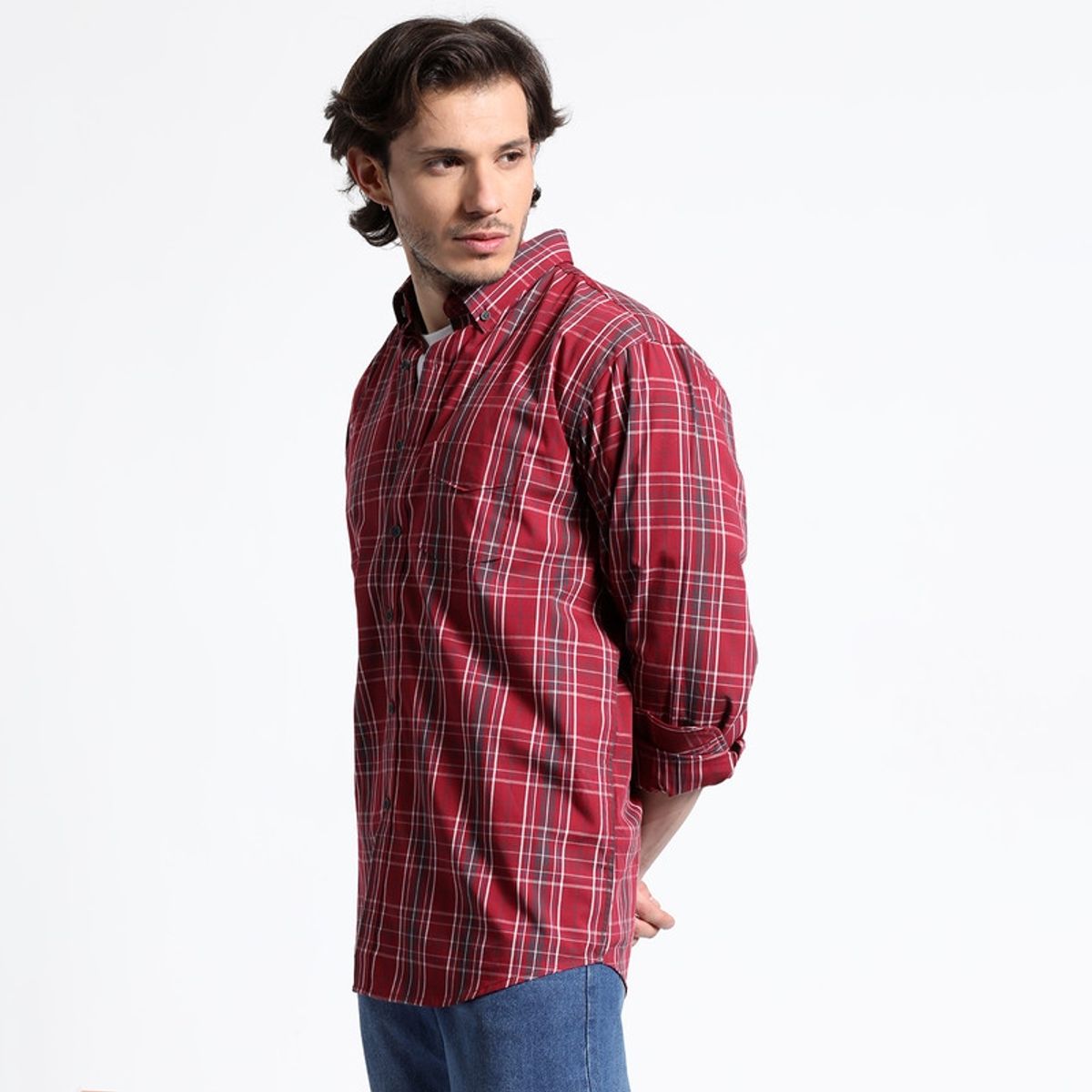 TRUVAL - Camisa Manga Larga Trevira Cuadros Regular Fit TRUVAL