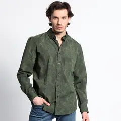 TRUVAL - Camisa Manga Larga Estampada Full Slim Fit