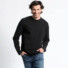 TRUVAL - Polera Manga Larga Cuello Redondo Vintage