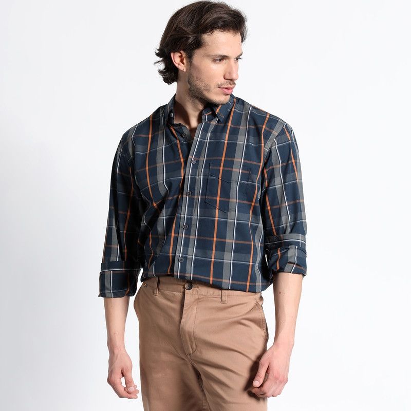 TRUVAL - Camisa Manga Larga Trevira Cuadros Regular Fit TRUVAL