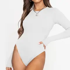 EVERSO - Pack 6 Body Mujer Manga Larga Cuello Redondo Colores Surtidos