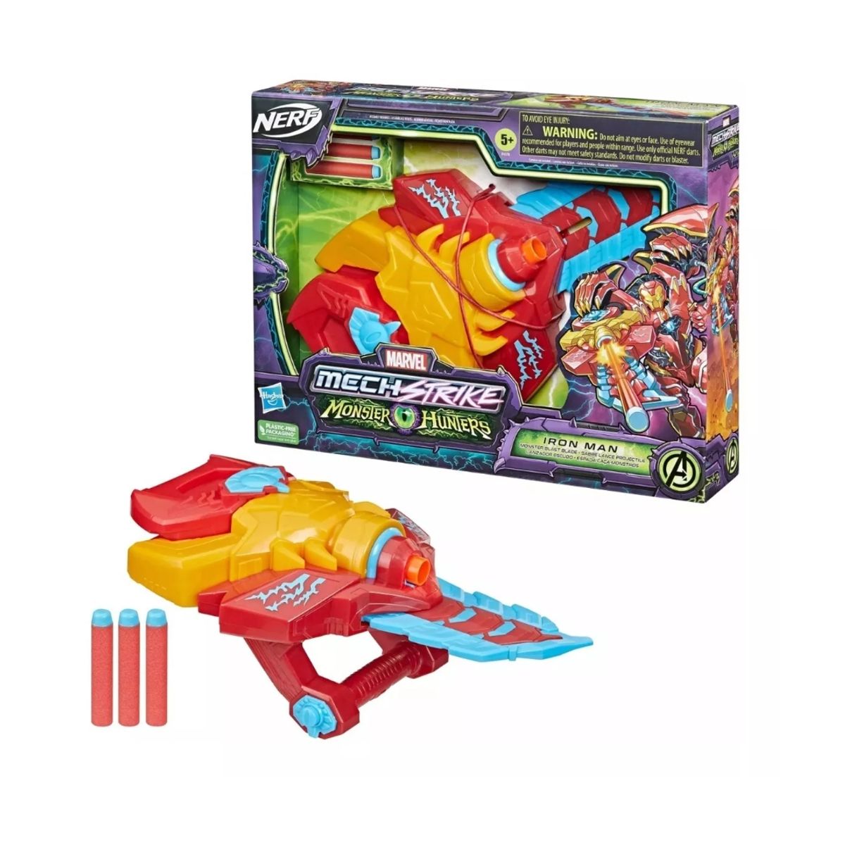 NERF - Marvel Nerf Mech Strike - Monster Hunters Iron Man Nerf…