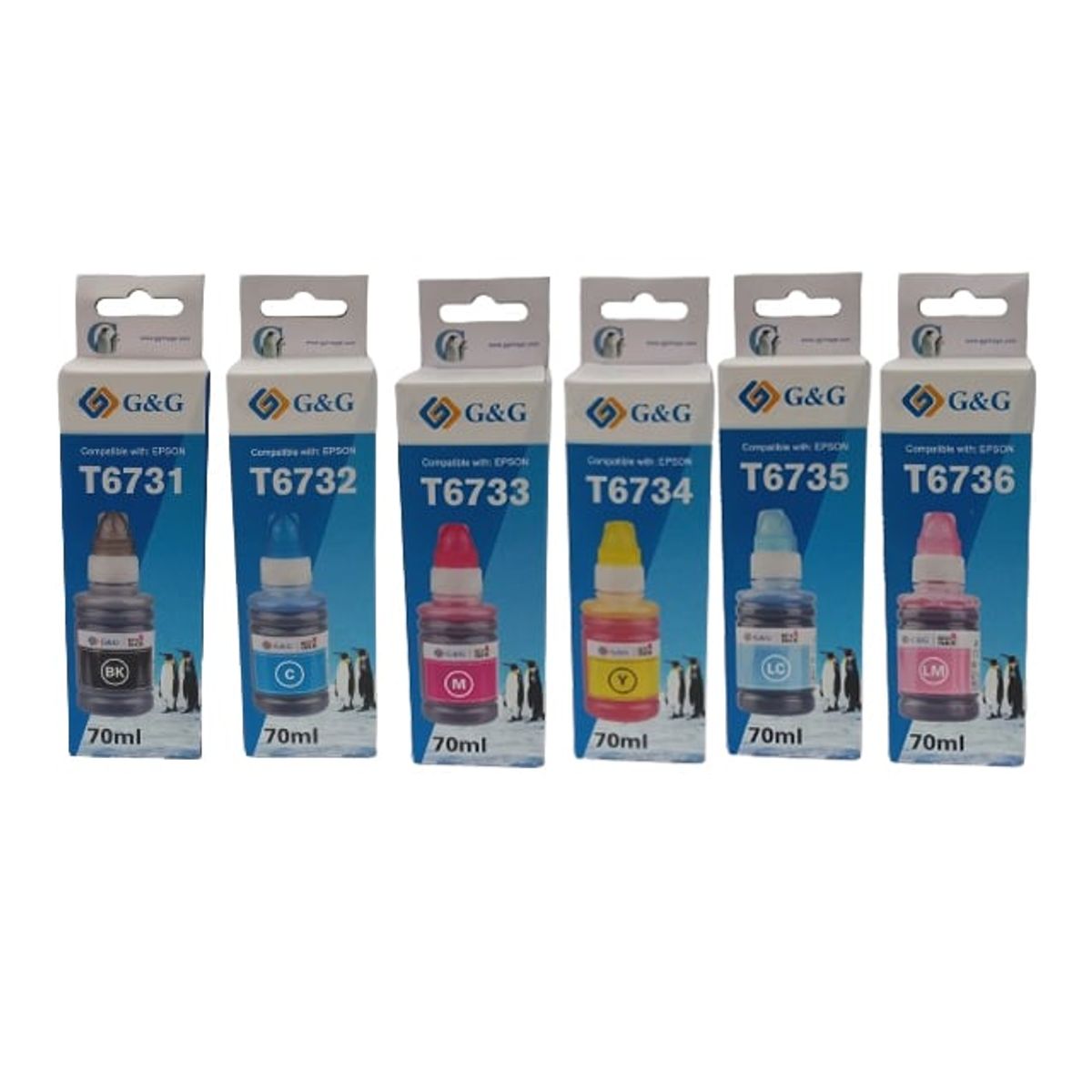 GENERICO - Pack Tinta compatible Epson T673    6 Colores