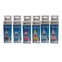 GENERICO - Pack Tinta compatible Epson T673  6 Colores