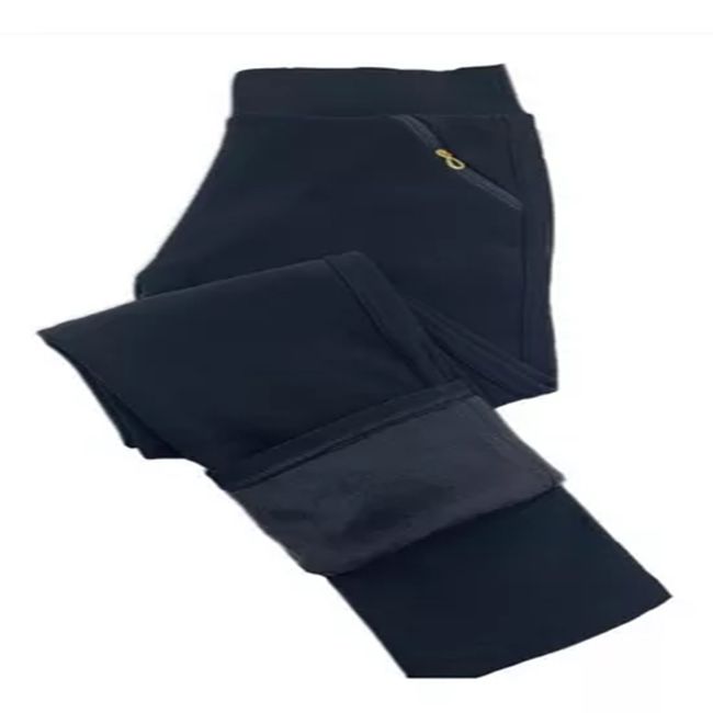 EVERSO - Pantalón Calza Lola Forrada Con Chiporro Con Cierre Solo Negro