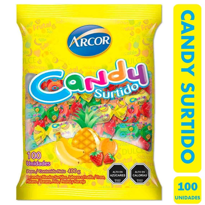 ARCOR - Masticable Candy Surtido (bolsa Con 100 Unidades)
