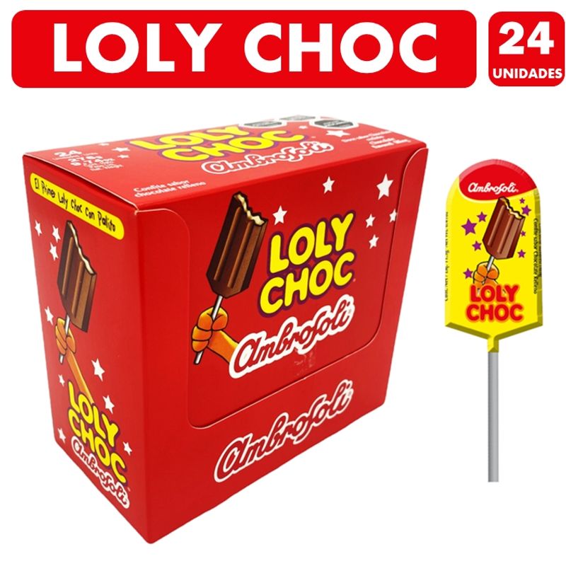 AMBROSOLI - Loly Choc - Paletas De Chocolate (caja Con 24 Unidades)