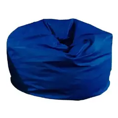 REHUCE - Puff eco cuero tamaño L - Azul