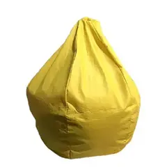 REHUCE - Puff eco cuero tamaño L - Amarillo