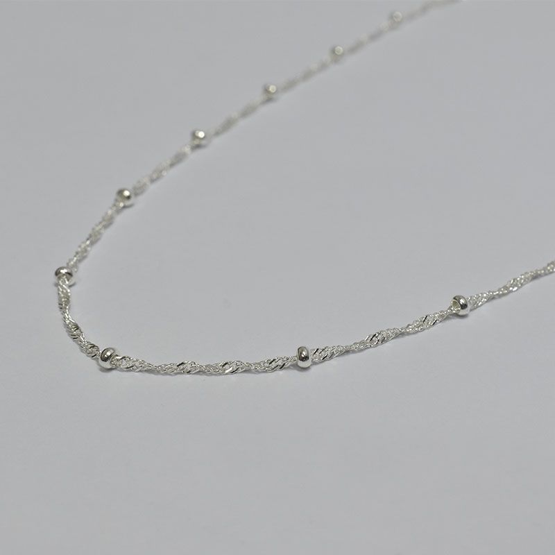 ROSETT - Cadena singapure con mostacillas Plata ley 925