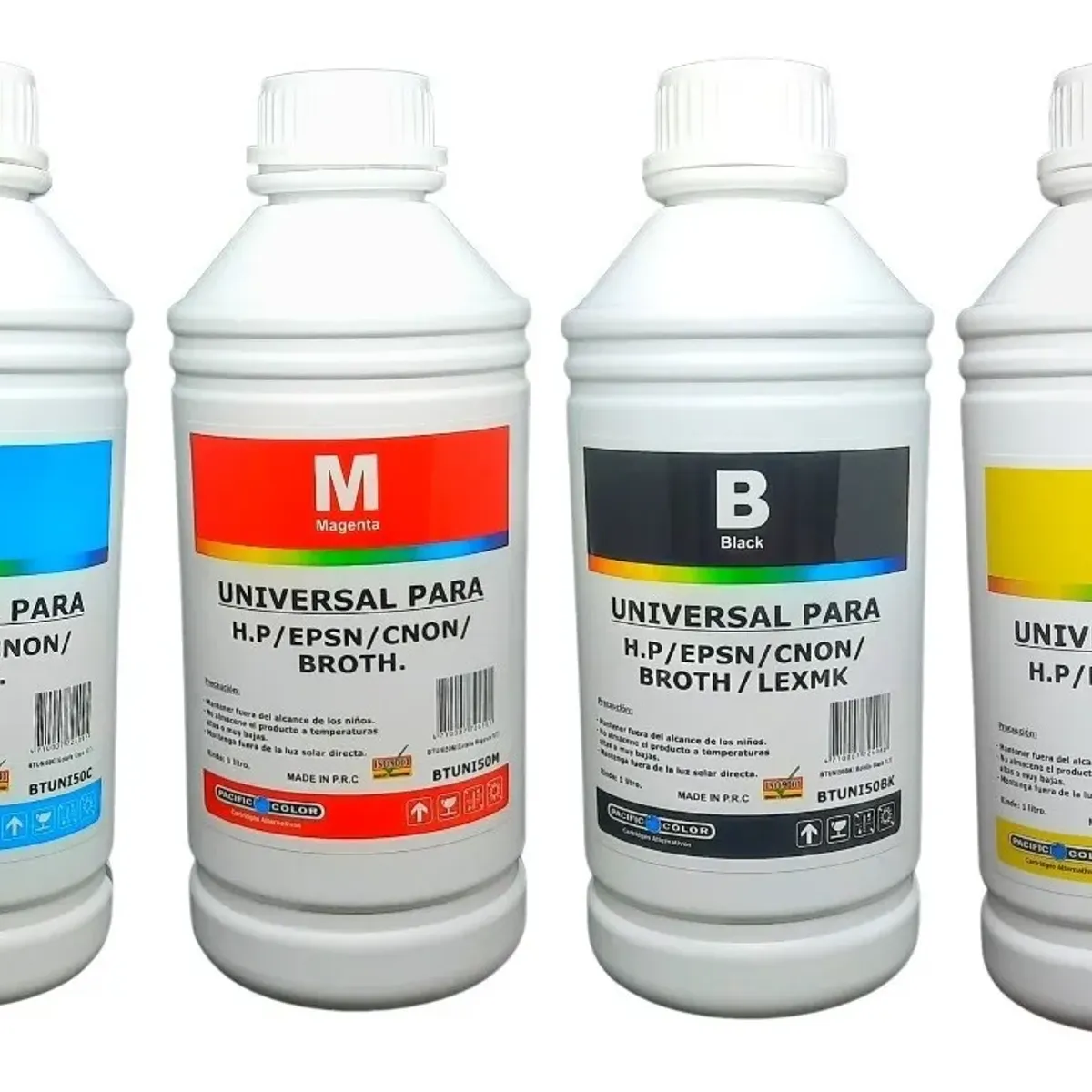 PACIFIC COLOR - 4 Litros de Tinta Dye Universal Para Hp Canon Epson Brother Lexmark