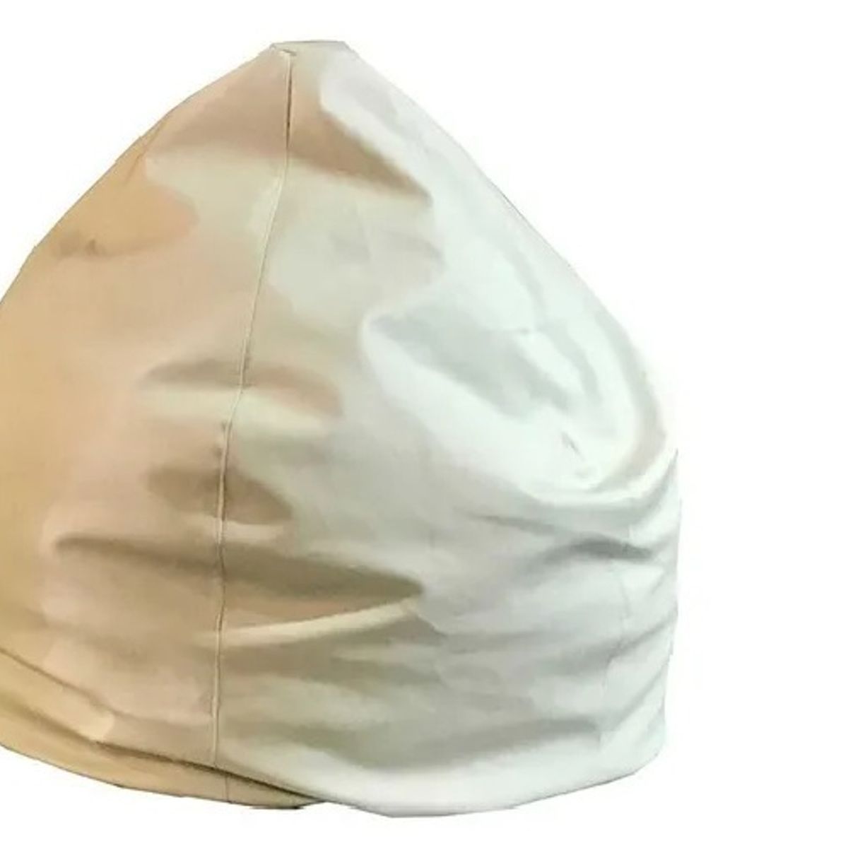 REHUCE - Puff eco cuero tamaño L - Blanco