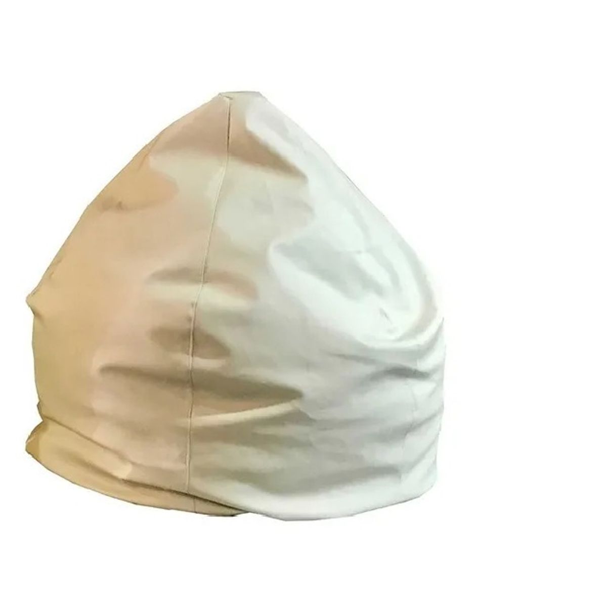 REHUCE - Puff eco cuero tamaño L - Blanco