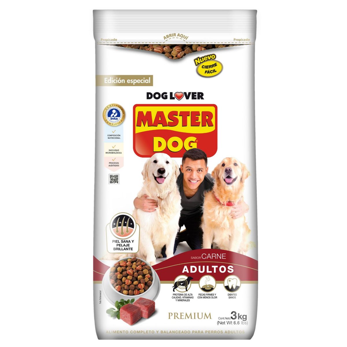 MASTER DOG - Master Dog Alimento Perro Adulto Carne 3 Kg
