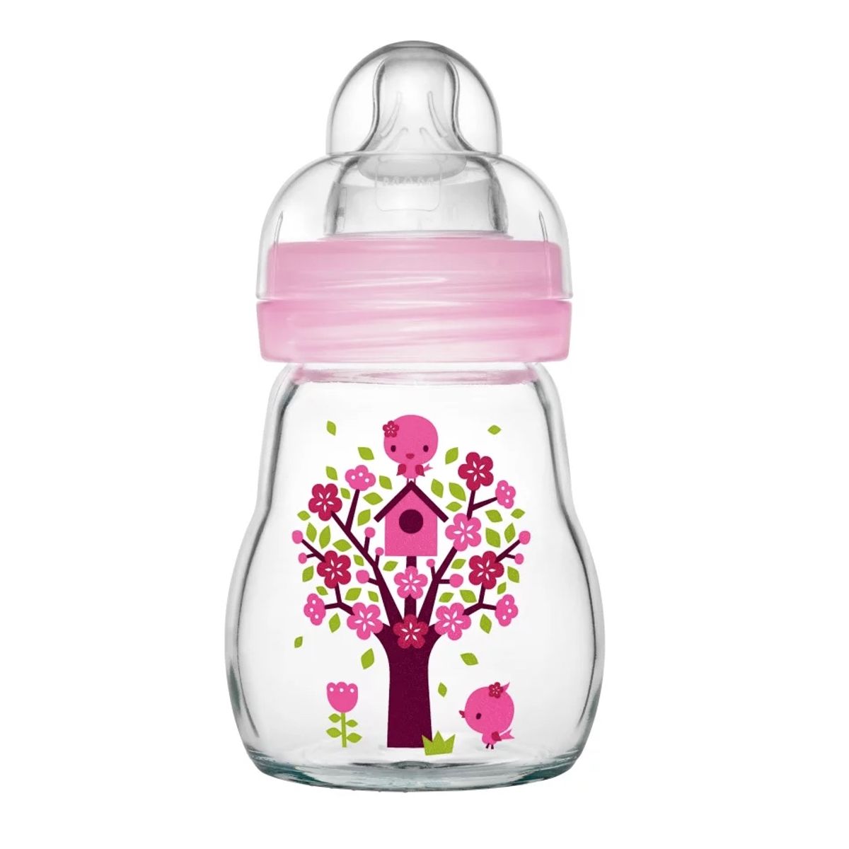MAM - Mamadera de Vidrio MAM Feel Good 170ml Rosada