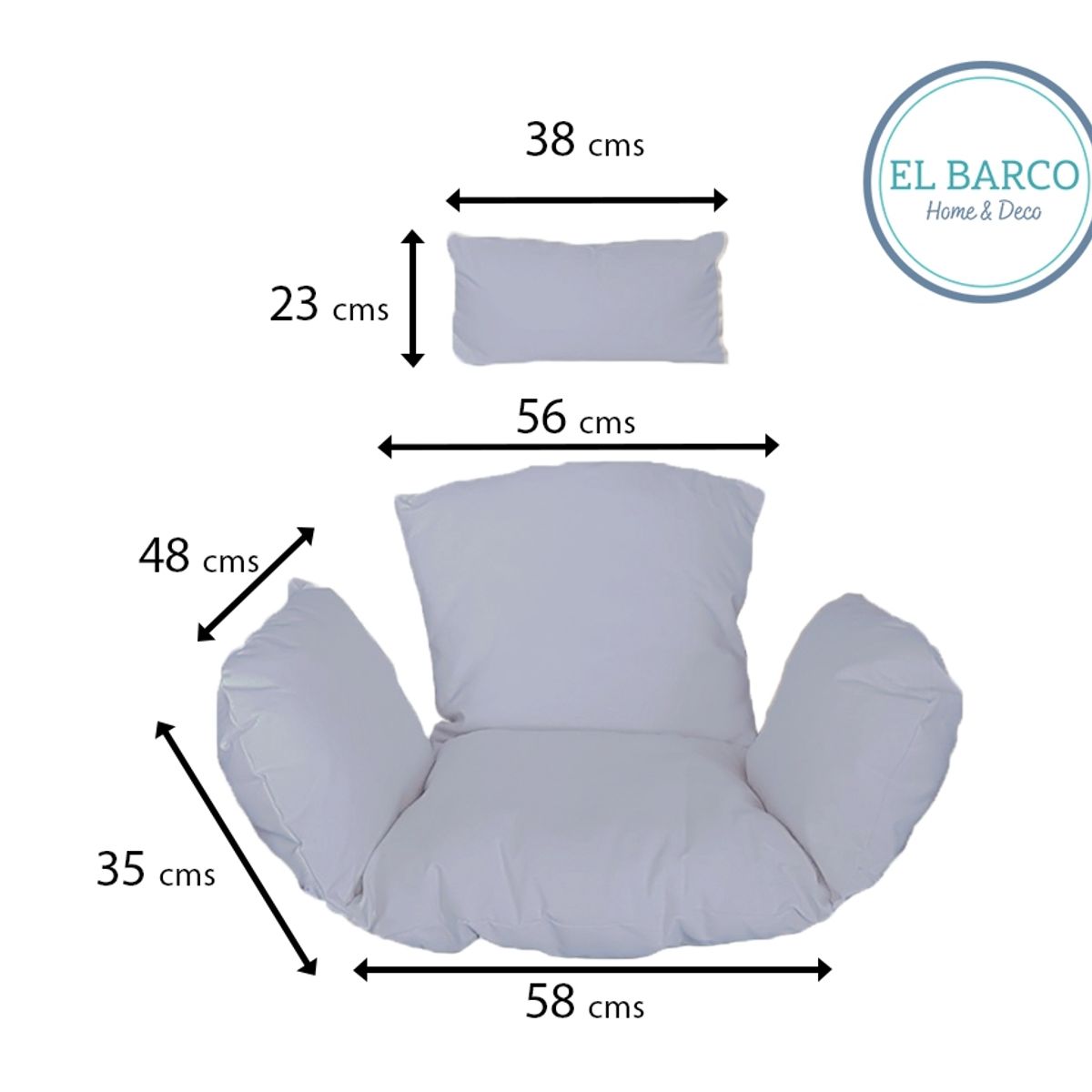 EL BARCO - COJÍN PARA SILLA COLGANTE TURQUESA