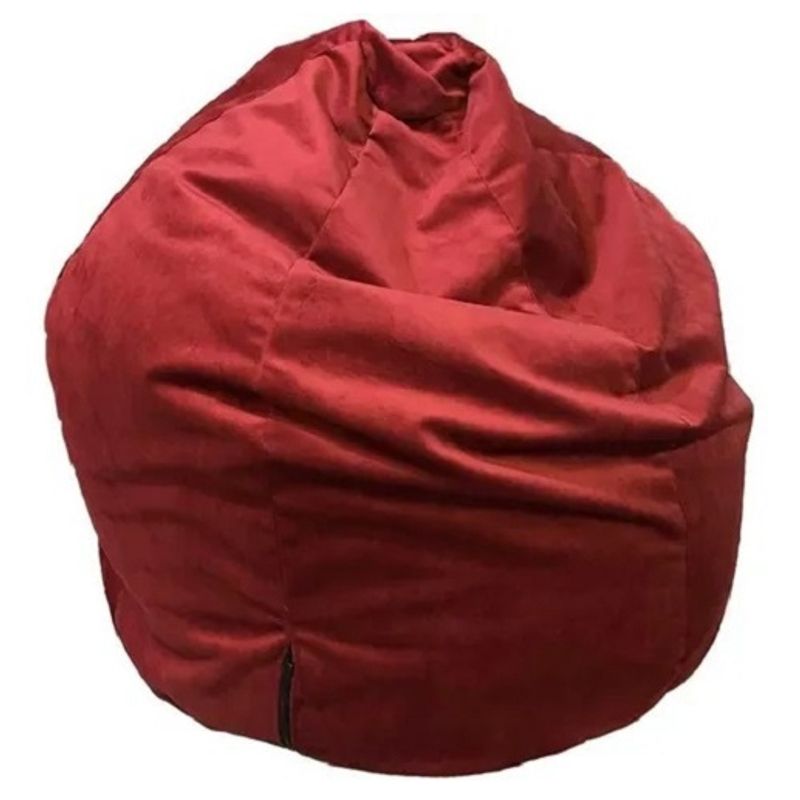 REHUCE - Puff Pera L Gamuza Rojo