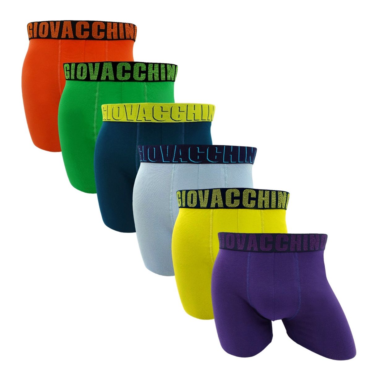 GIOVACCHINO - Pack de 6 Boxer Medio Algodón Hombre.